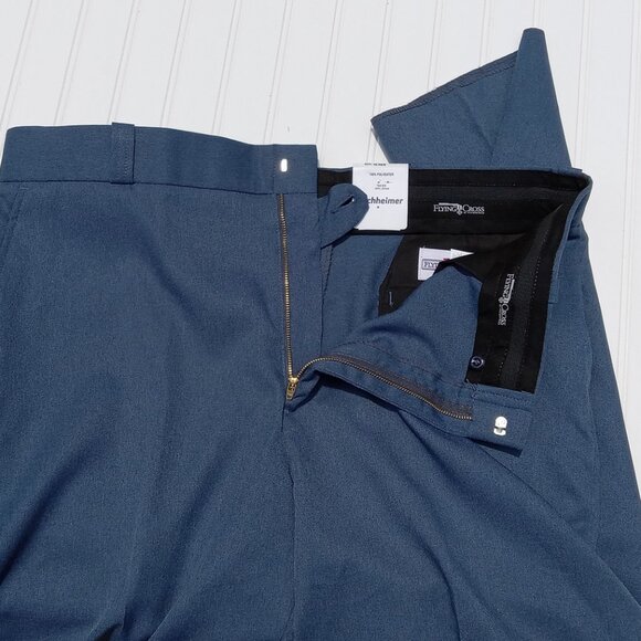NWT Flying Cross Fechheimer Uniform Pants 52 French Blue Unhemmed Poly Garbadine - Picture 11 of 16